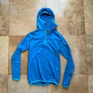 Dynafit women’s size medium lightweight quarter zip technical hoodie
